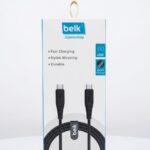 كيبل شحن بيلك - تايب سي تايب سي ، قماش مقاوم للقطع، شحن سريع، 300 سم 60 واط