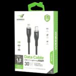 كابل سيليكون للشحن والبيانات 30 وات( تايب سي - لايتنج )